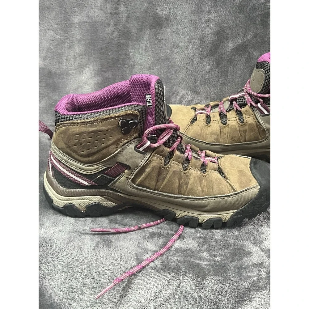 Keen Women Boots Targhee III Mid Waterproof Hiking  Weiss/Boysenberry  Sz 6 Gorp